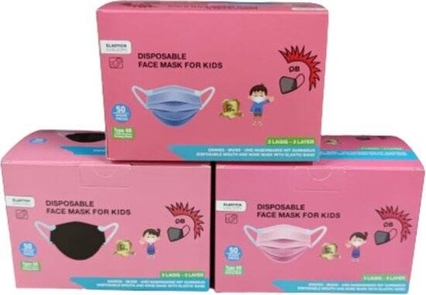 Mondmaskers voor kinderen zwart
