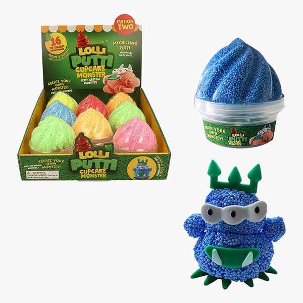 Lolli putti cupcake monster geel