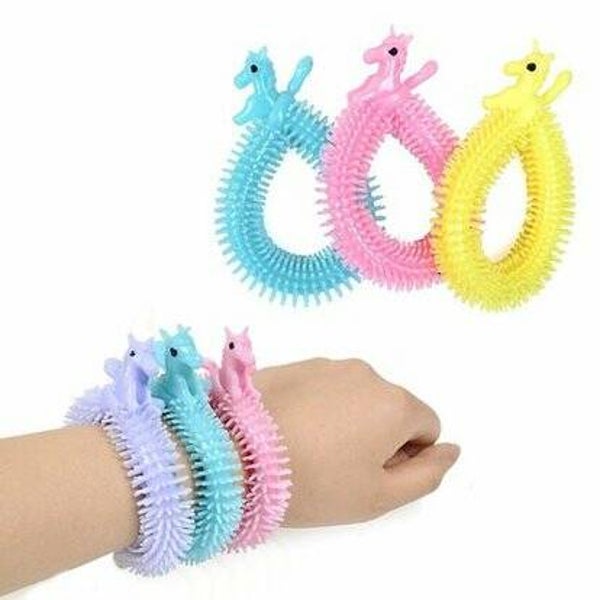 Stretchy armband unicorn blauw