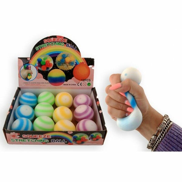 Squeeze stretching ball geel