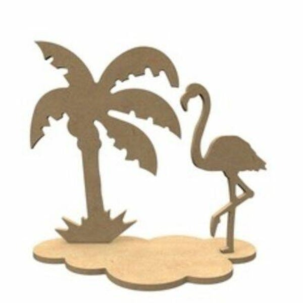 MDF flamingo set