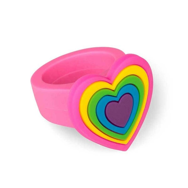 Rainbow chunky ring