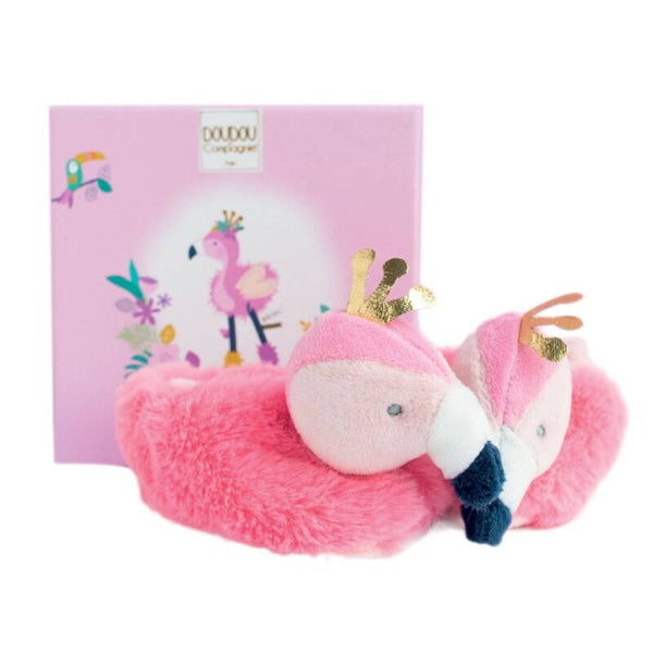 Slofjes flamingo Tropicool inclusief giftbox