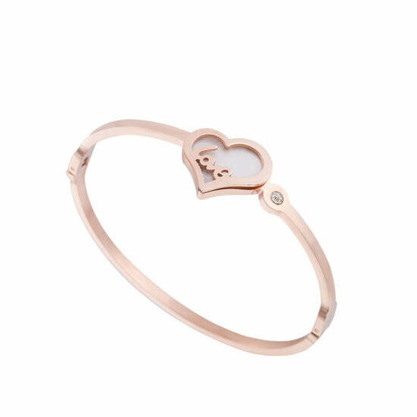 Armband rosé hartje love