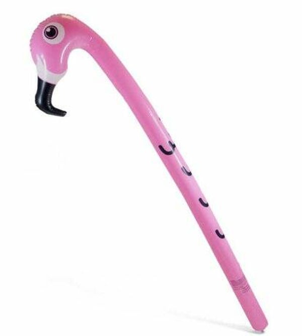 Inflatable tube flamingo