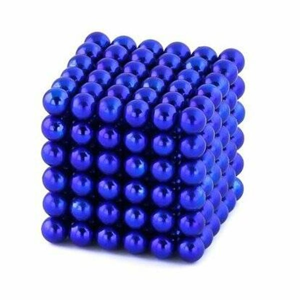 Blauwe magneetbolletjes