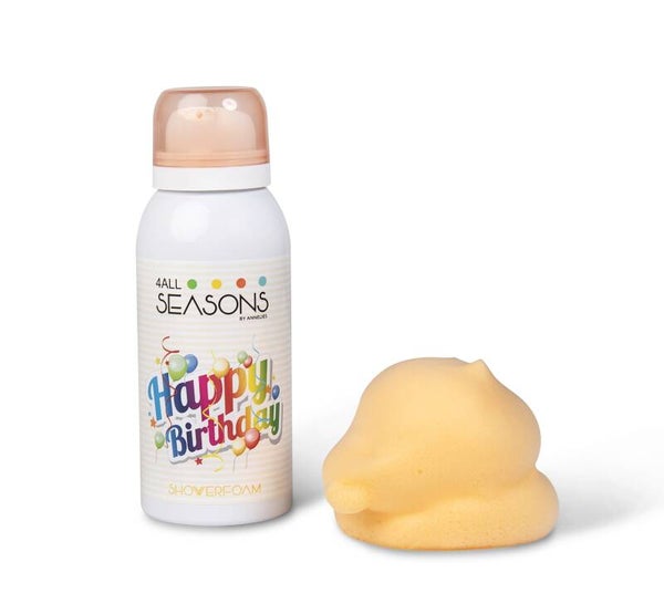 Shower foam happy birthday