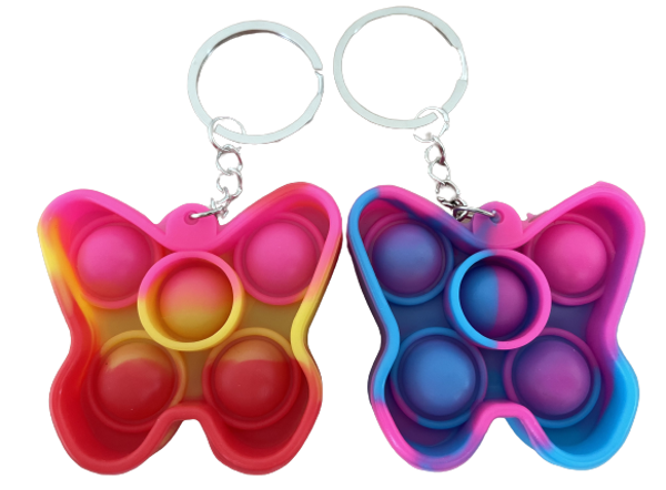 Pop it sleutelhanger vlinder