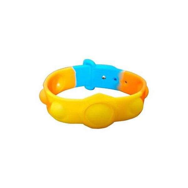Pop it armband geel oranje blauw