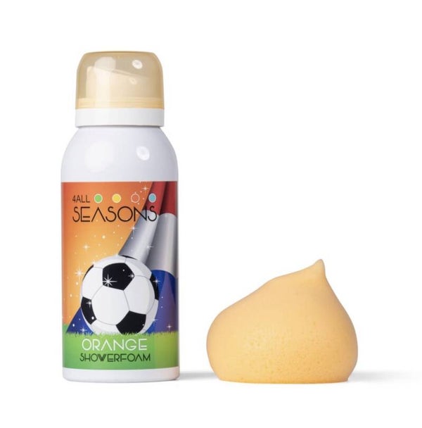 Shower foam orange football