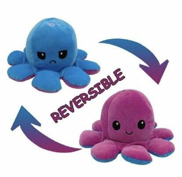 Mood knuffel blauw paars