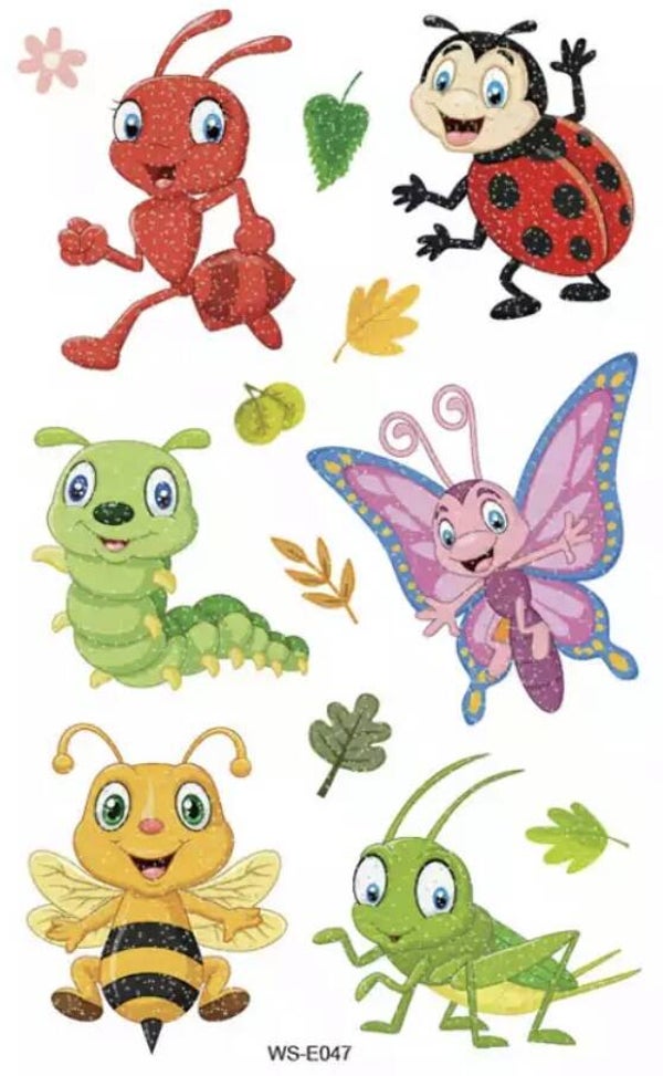 Glittertattoo’s lieve beestjes
