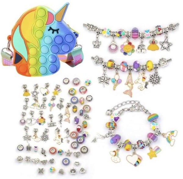 Mega leuk Pop it handtasje mét armbandjes