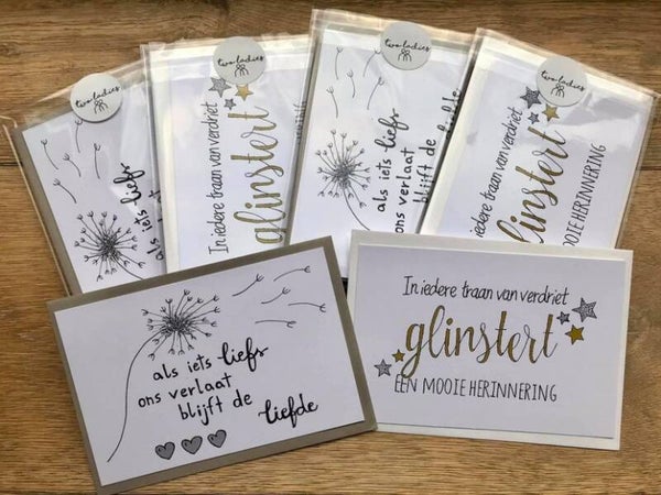 Set van rouwkaartjes