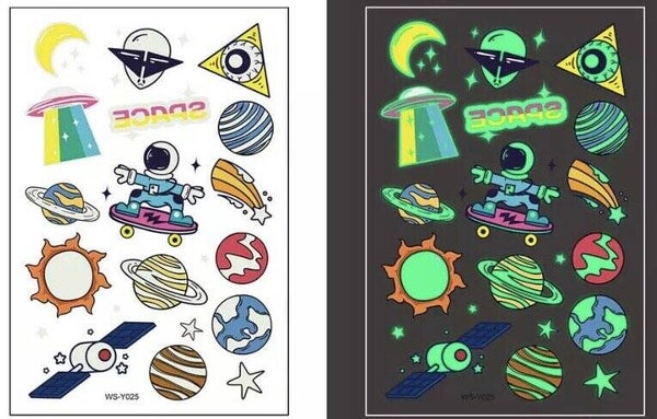 Tattoos glow in the dark space