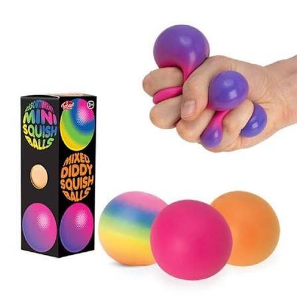SCRUNCHEMS MIXED DIDDY SQUISH BALLS - 3PK