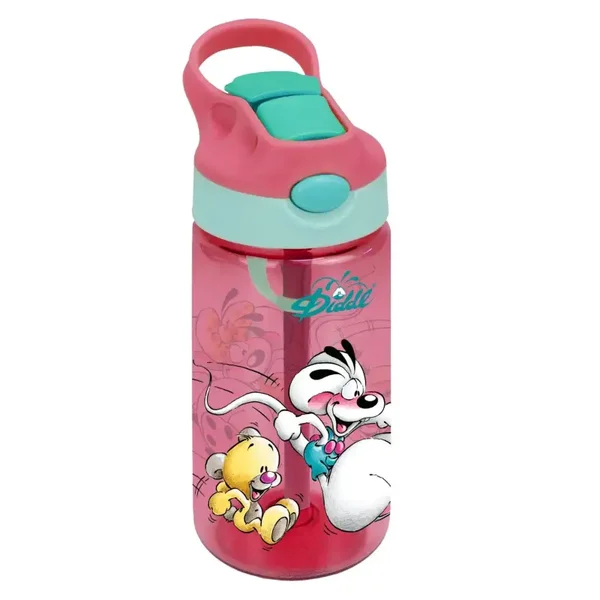 Diddl drinkfles 450ml roze en blauw