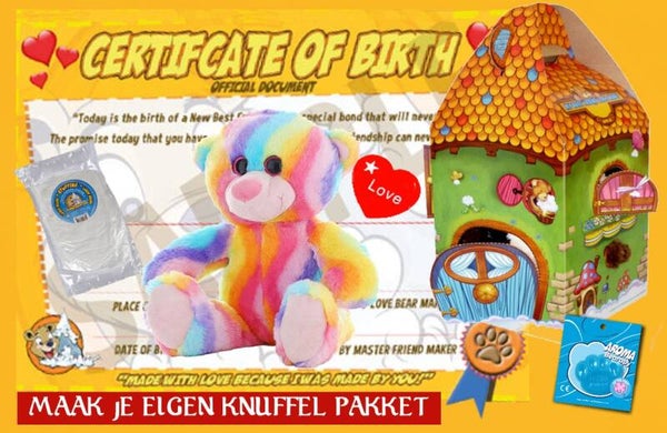 Pakket maak je eigen knuffel bubble gum beer