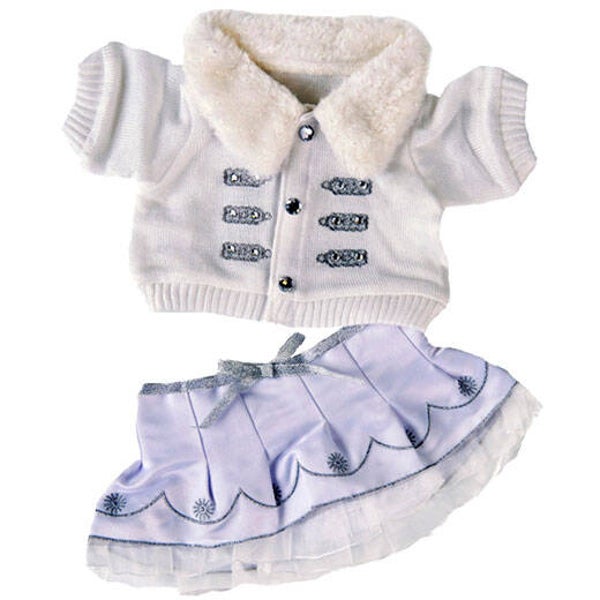 Silver white winter outfit