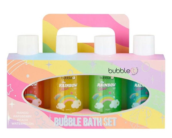 Rainbow bubble bath set