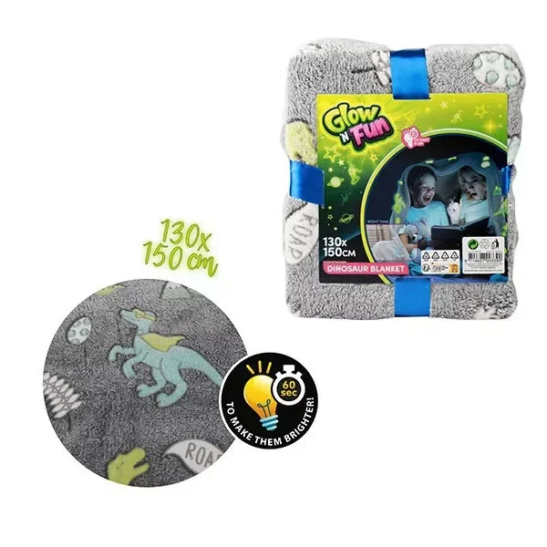 Glow in the dark fleece dino