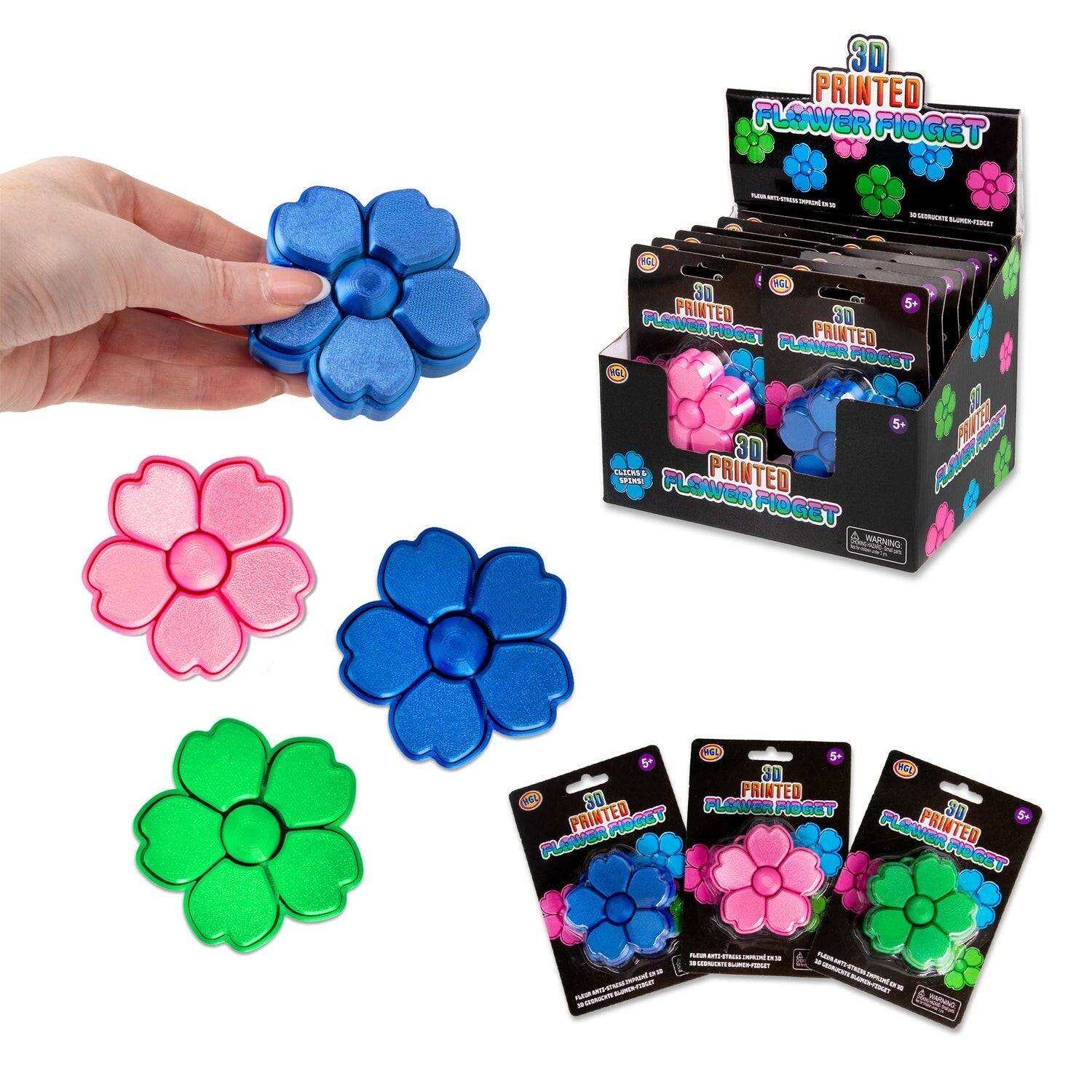 3D printed flower fidget