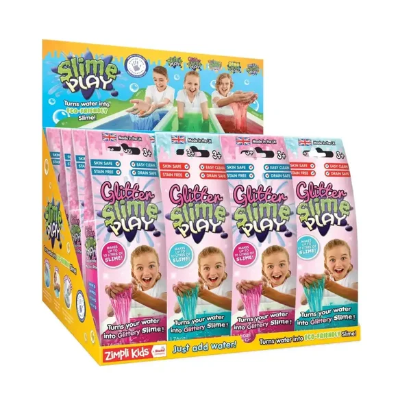 Glitter slime play