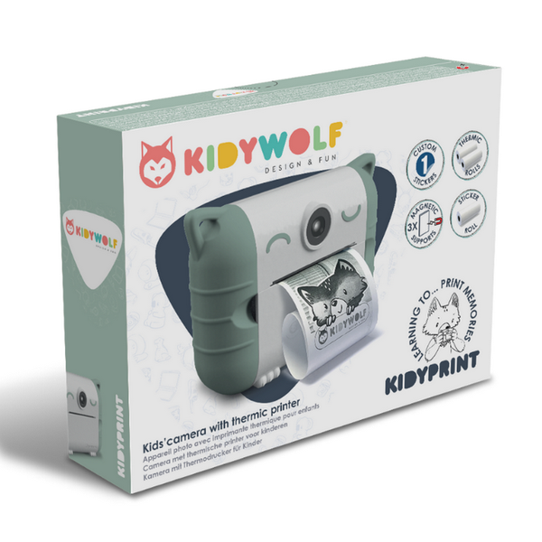 KIDYWOLF KIDYPRINT – Kindercamera met Thermische Printer – Groen