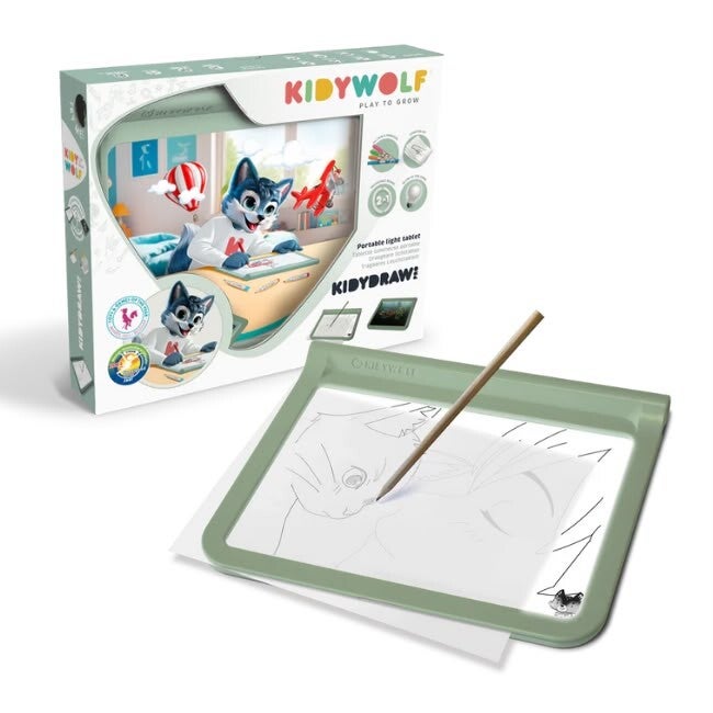 KIDYWOLF KIDYDRAW-MINI: Draagbare Lichttekentablet