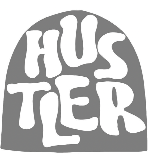 Hustler Beanie Gray & White (Copy)