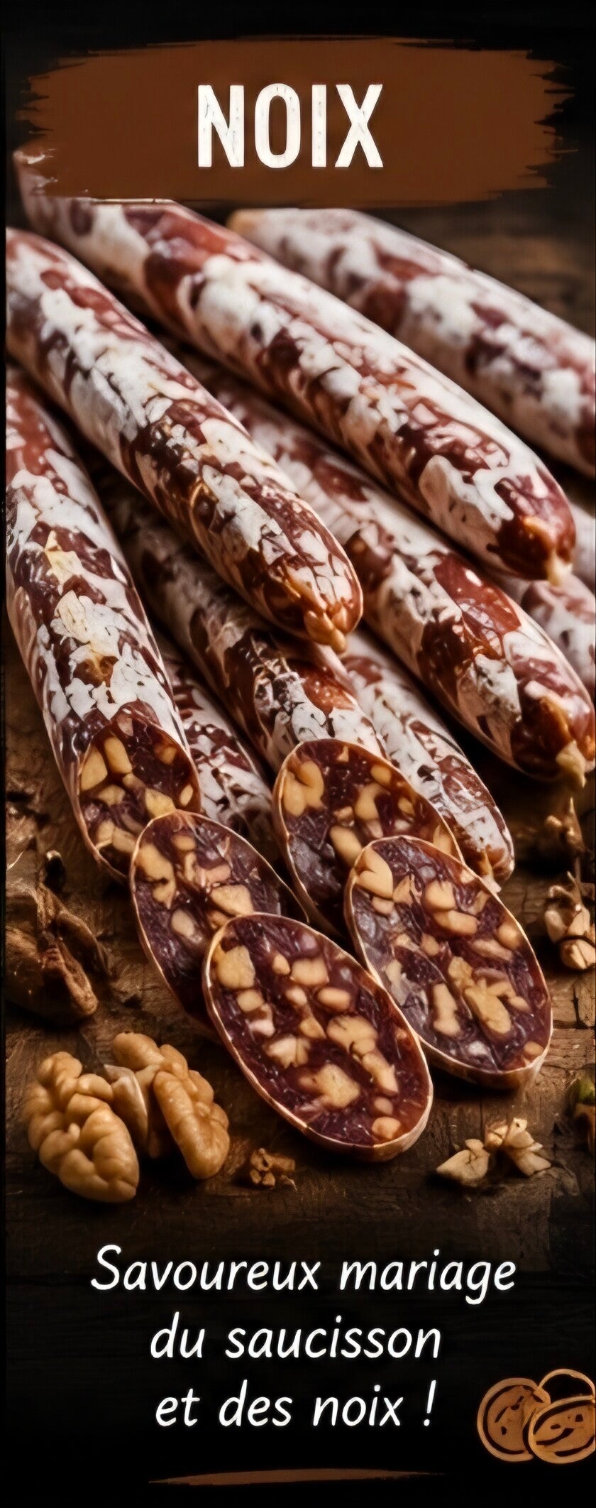 Mini Saucisson apéro aux Noix