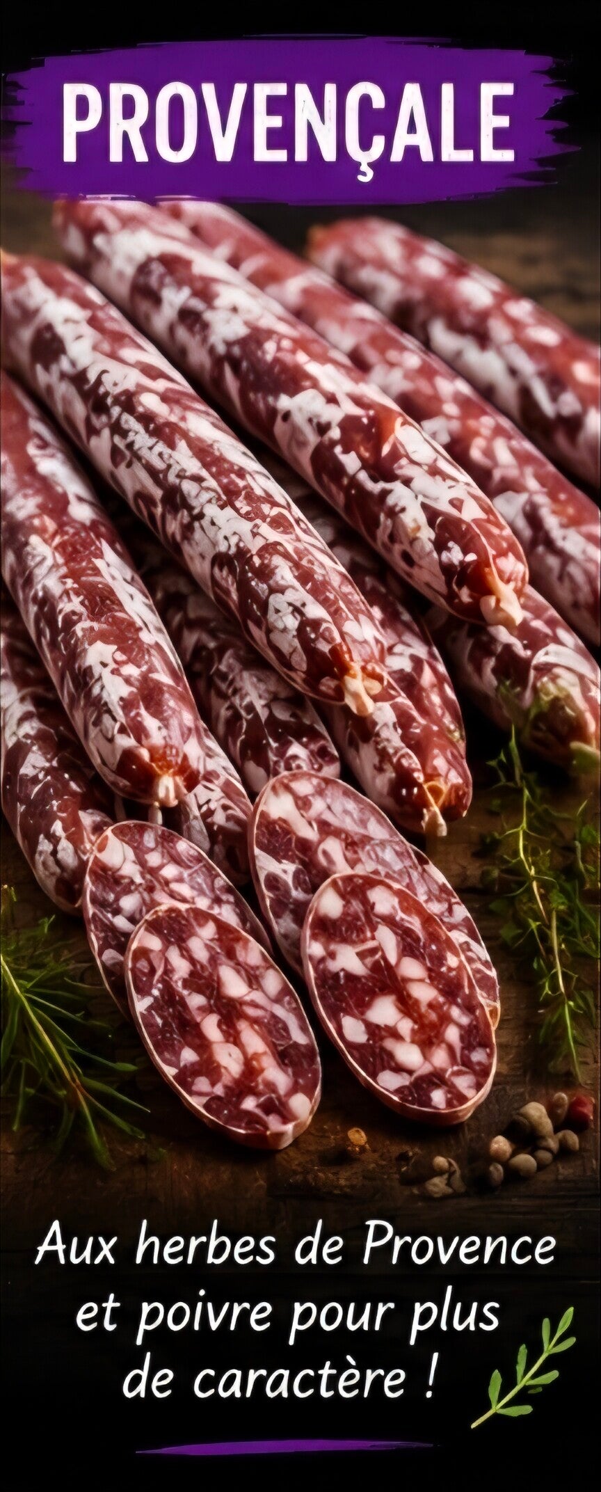Mini saucisson apéro saveurs  provençale