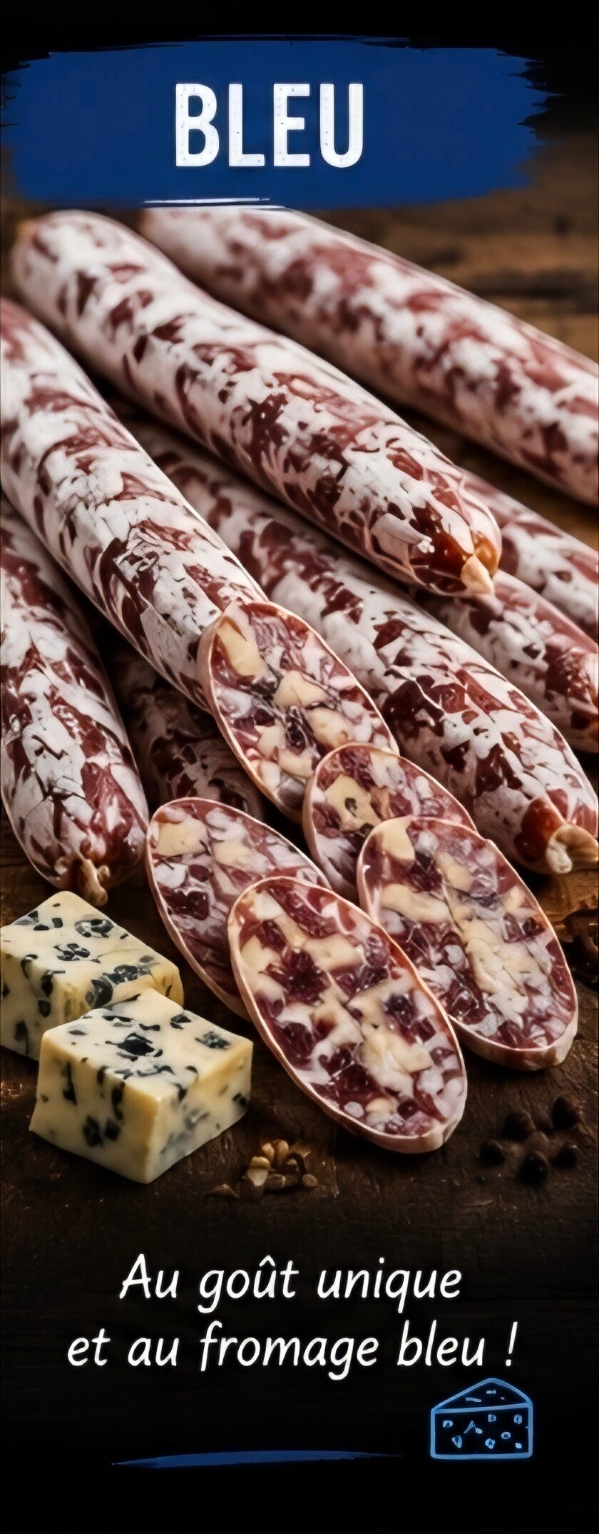 Mini saucissons aux Bleu