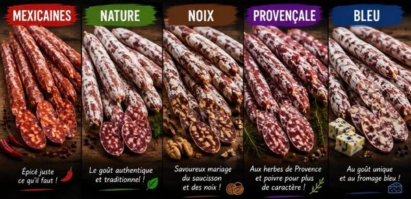 Lot de 3 mini saucissons apéro ​