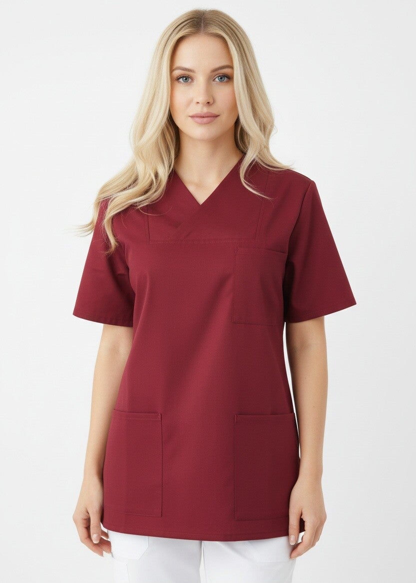 Kasack, Unisex-Schlupfkasack, BIANCA, bordeaux