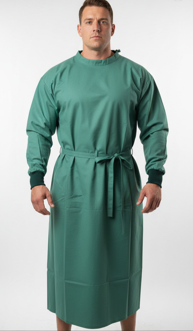 Kittel, OP-Kittel, Schutzkittel, KLAUS, grün
