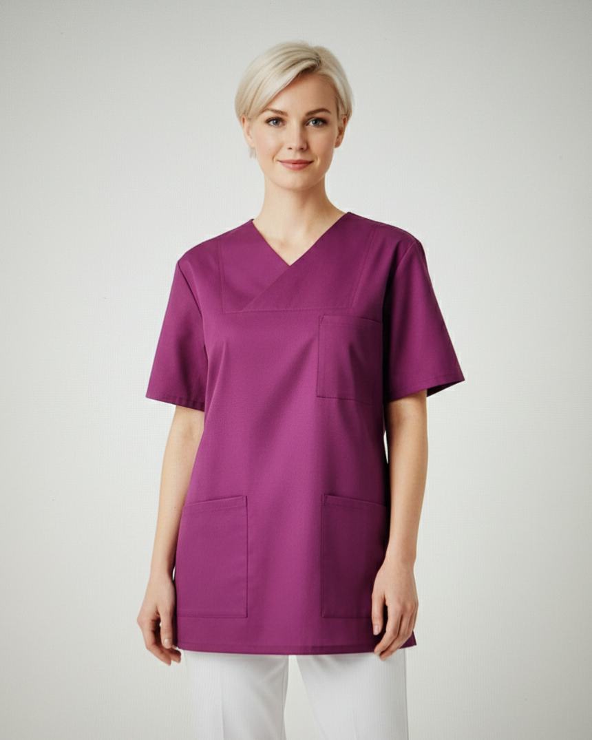 Kasack, Unisex-Schlupfkasack, BIANCA, pflaume