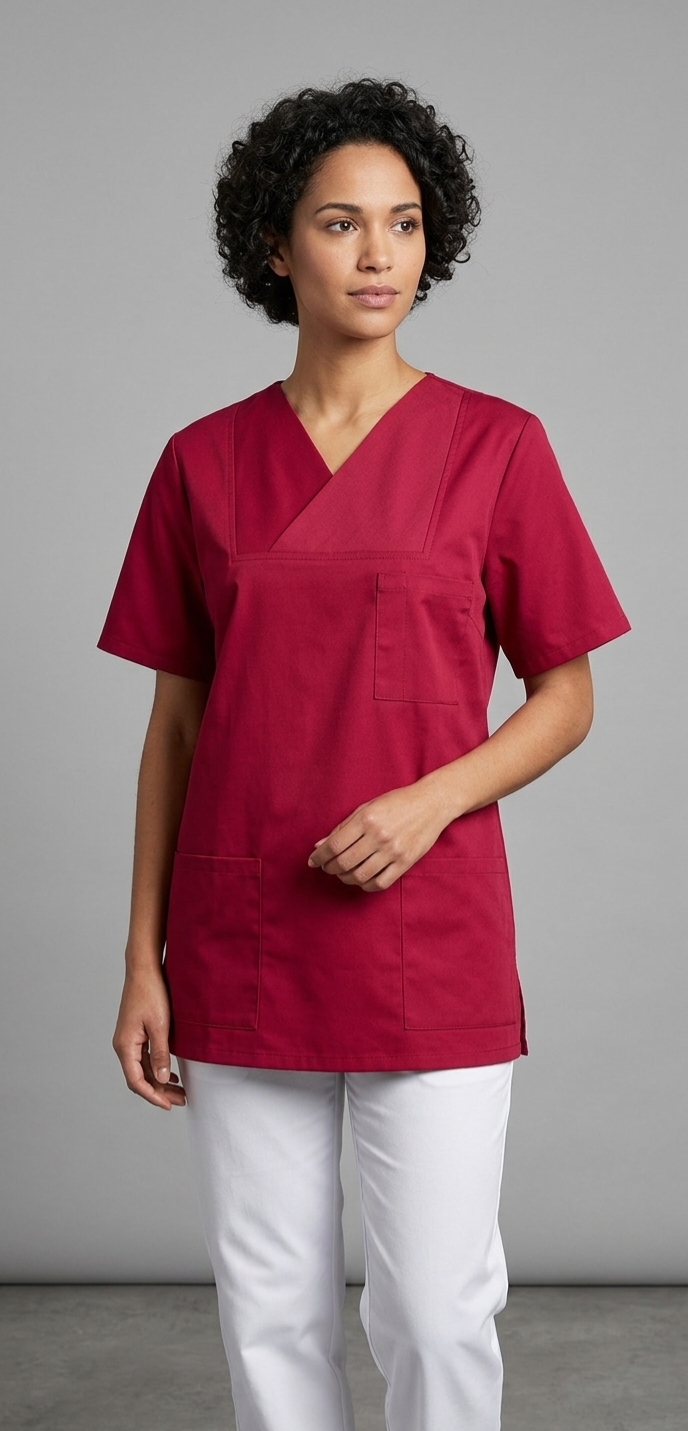 Kasack, Unisex-Schlupfkasack, BIANCA, Tencel, beere