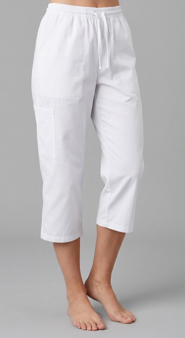 Bundhose, 7/8-Länge, Unisex-Schlupfhose, MARIE, weiss