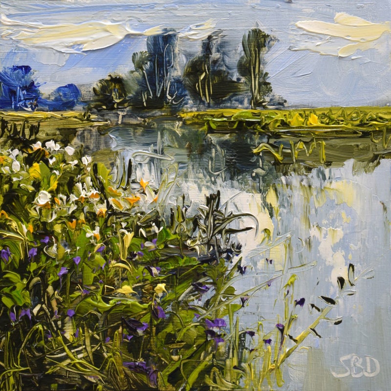 Summer love, oil on panel, 14 x 14 cm, 2021. Museum Møhlmann (SOLD)