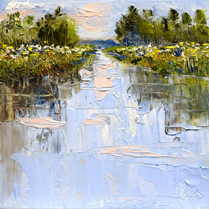 River love, oil on panel, 14 x 14 cm, 2026. 