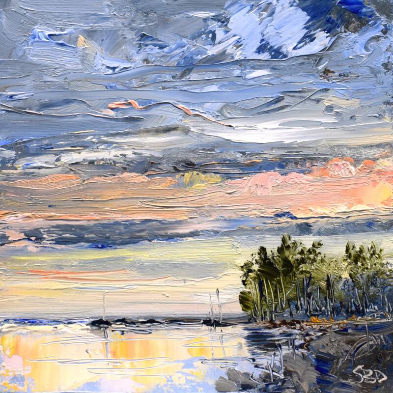 Glow, oil on panel, 14 x 14 cm, 2026. 
