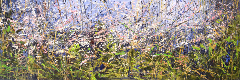 Blossom, oil on canvas, 50 x 150 cm, 2020.