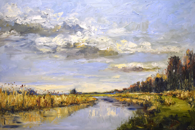 Baby it's cold outside, oil on canvas, 80 x 120 cm, 2020. (SOLD)