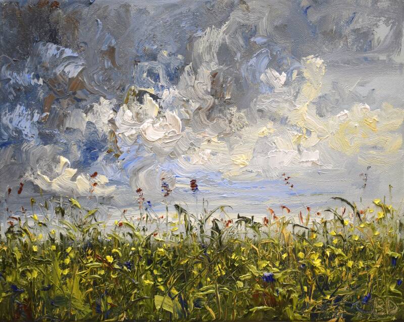 Behind, oil on canvas, 24 x 30 cm, 2021. (SOLD)