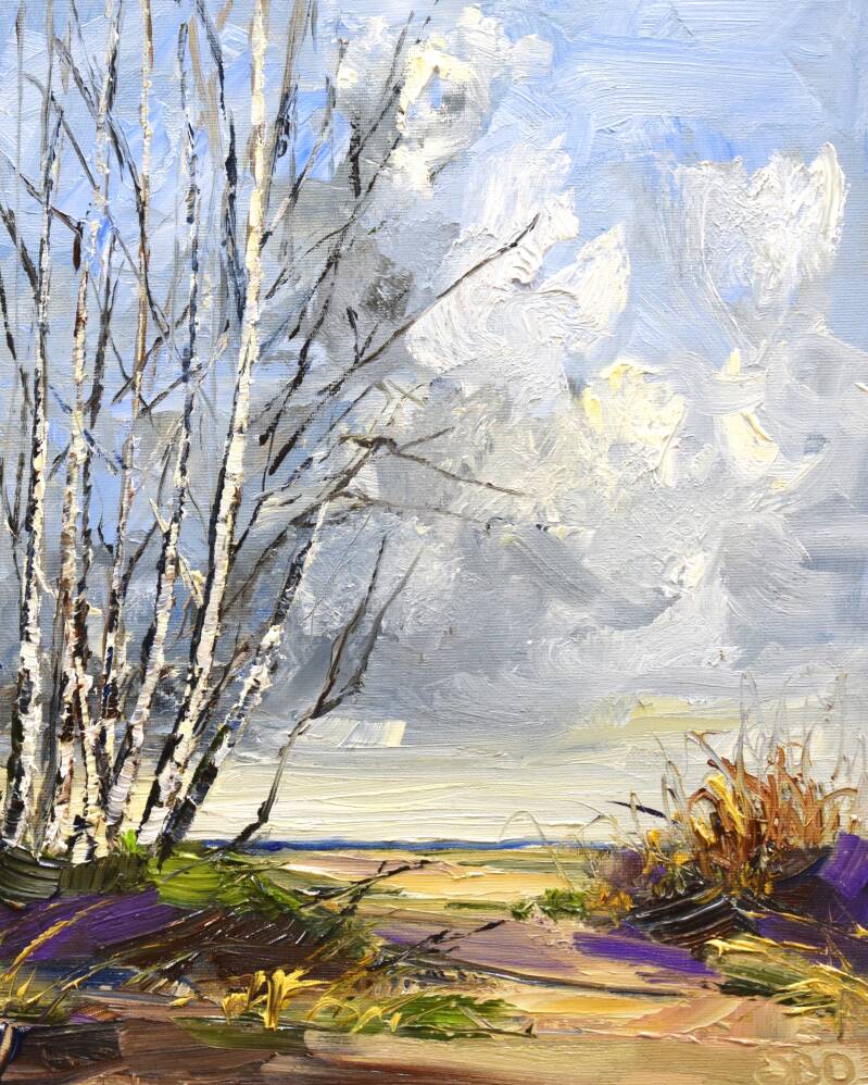Breath of nature, oil on panel, 24 x 30 cm, 2021.