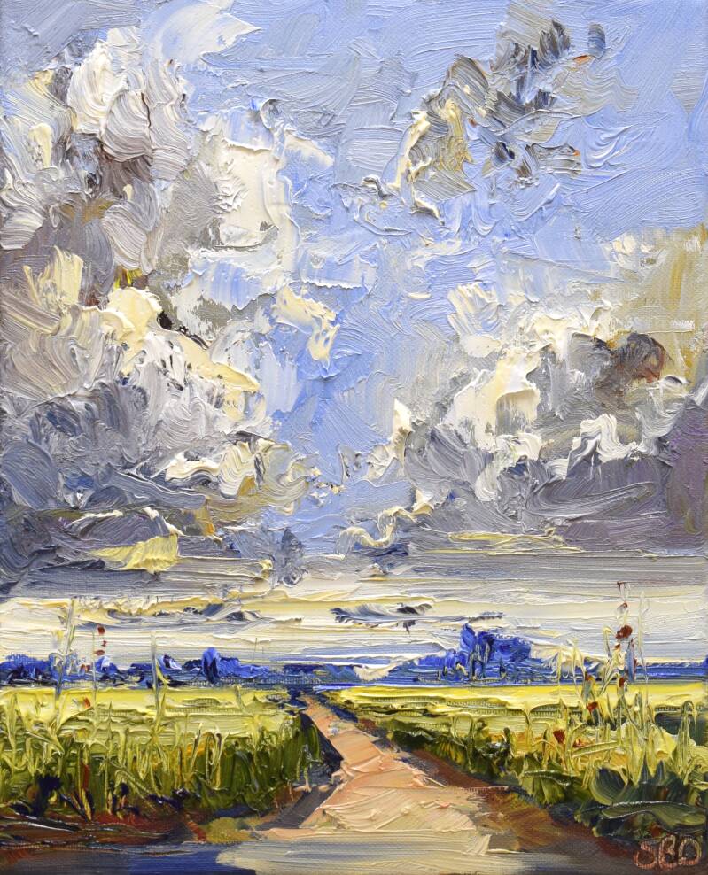 Summer path, oil on canvas, 24 x 30 cm, 2020. 