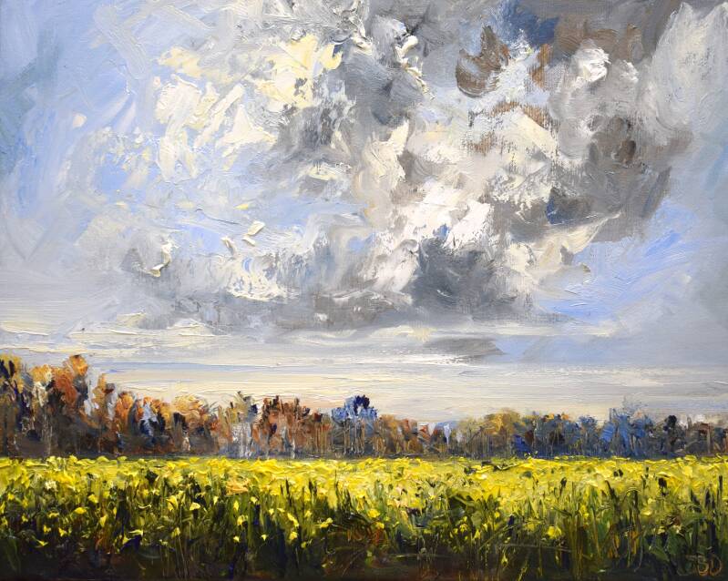 Yellow love, oil on canvas, 40 x 50 cm, 2021.