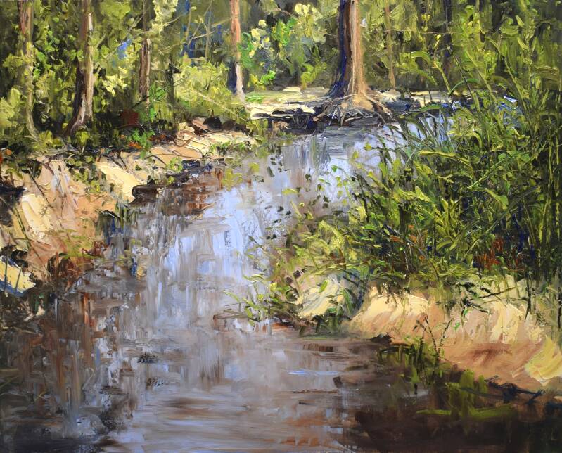 Hidden nature, oil on canvas, 80 x 100 cm, 2021. (Gallery Posthuys)