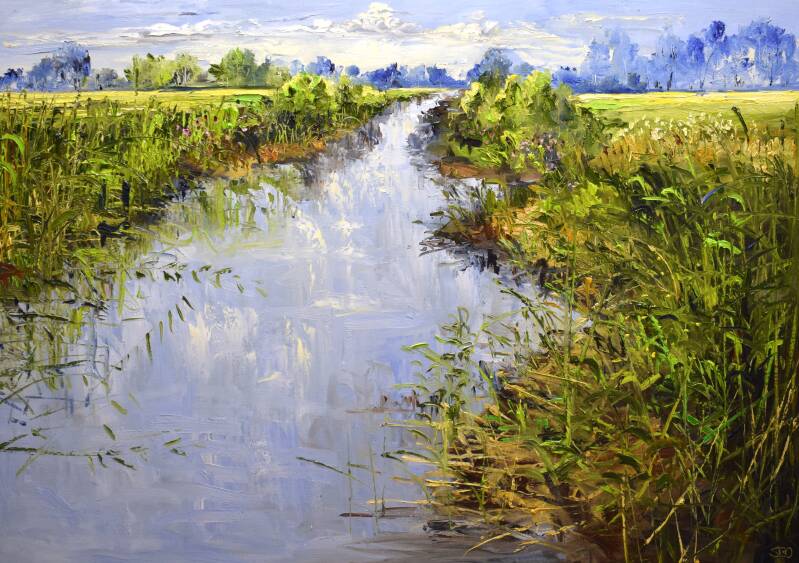 Green love, oil on canvas, 100 x 140 cm, 2021. (SOLD)